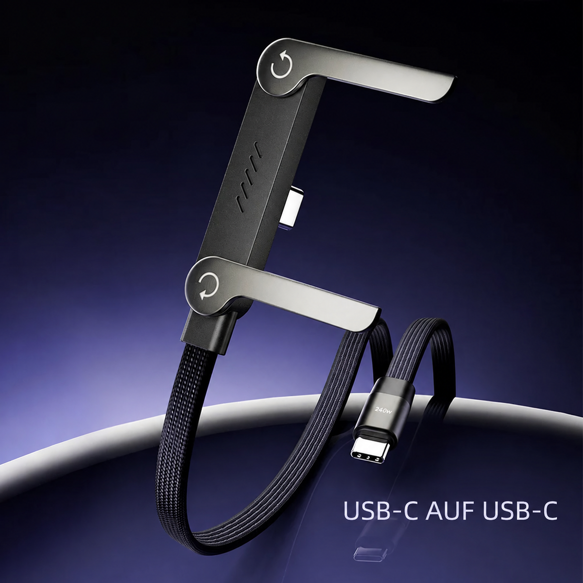 đ„Nur heute 57 % Rabatt â âĄ2-in-1 Unsichtbares Halter-Ladekabel â 240W Schnellladekabel mit integriertem Handyhalter