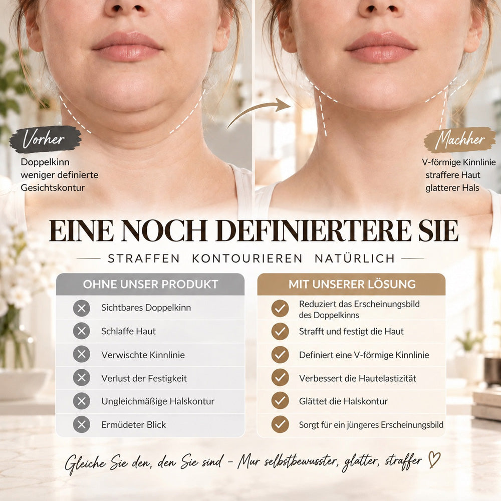 đââď¸ Collagen Face Sculpt Wrap (2 zum Preis von 1) ⨠â Verstellbarer Kieferformer & Doppelkinn-Reduzierer