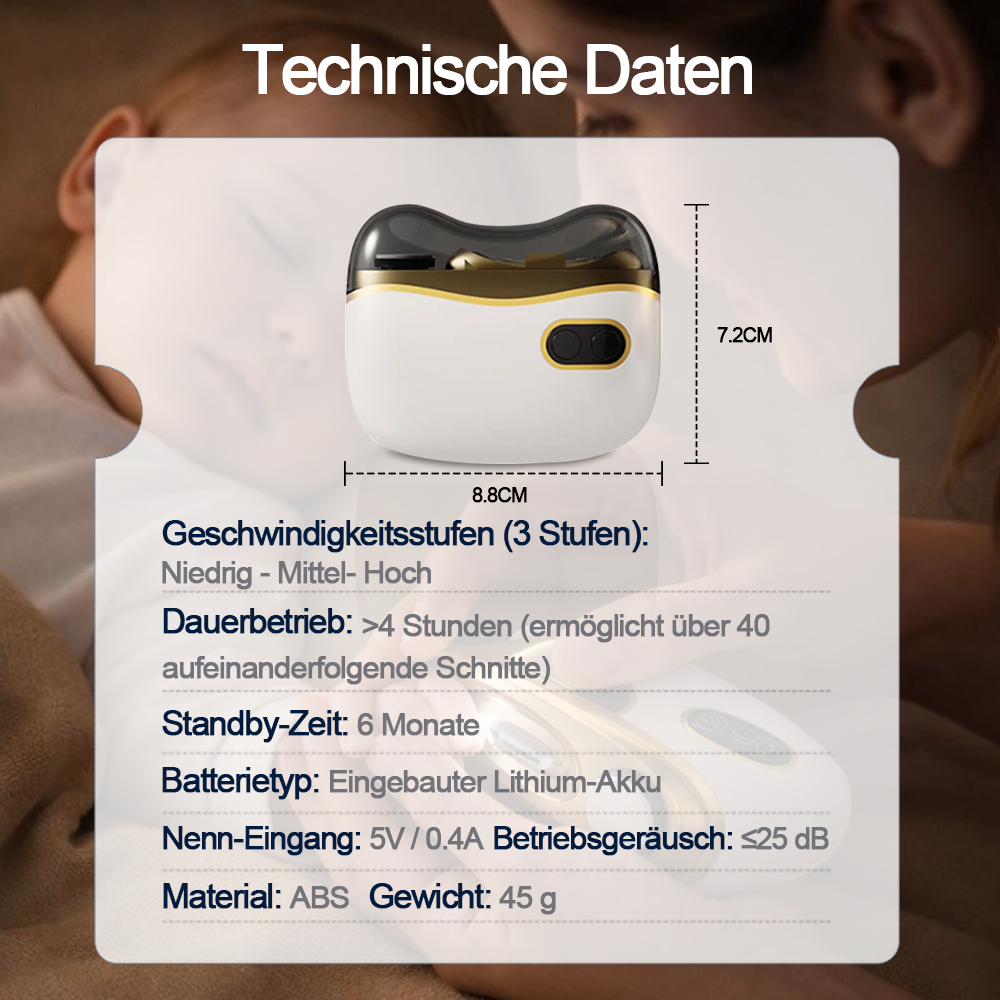 🏆  Neujahrs-Sonderangebot 🔥 55 % RABATT ⏳ 2-in-1 Elektrischer Nagelknipser & Polierer -Remifa®