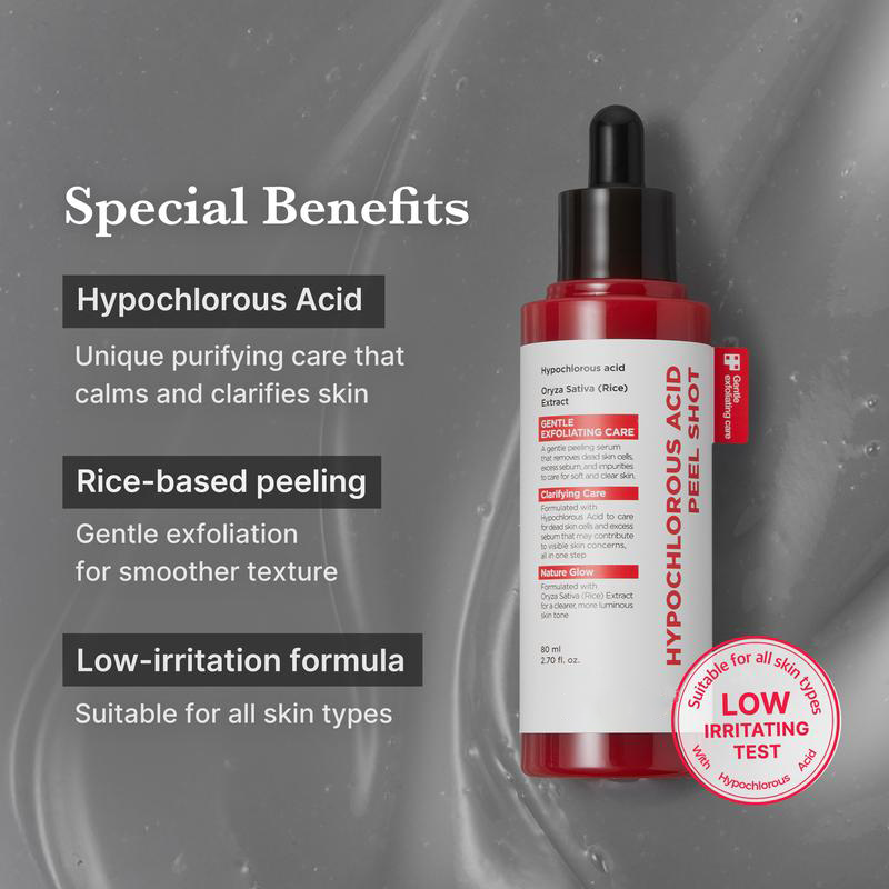 🧊Last 3 hours 60% off⏰: Hypochlorous Acid & Rice Extract Clarifying Duo:Gentle Exfoliating Serum for Face & Body to Refine Pores, Control Sebum & Smooth Skin