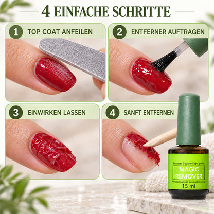 Verbesserter Gel-Nagellackentferner – Einfaches Auftragen mit dem Pinsel für die Entfernung zu Hause