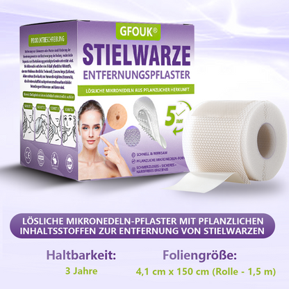 GFOUK® Lösliches Mikronadel-Pflaster zur Entfernung von Hautanhängseln auf Pflanzenbasis