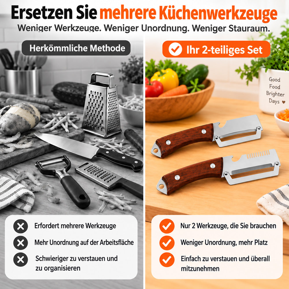 🔪🥔 KAUF 1 – ERHALTE 1 GRATIS: Multifunktionaler Sparschäler🍎🥕