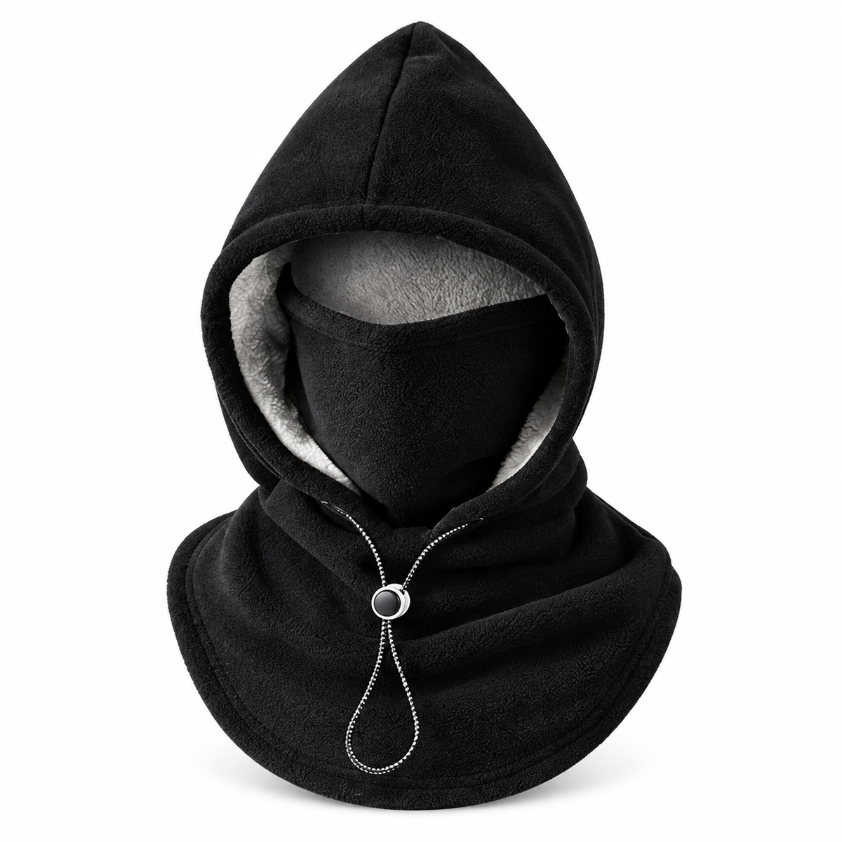 🔥 3-in-1 Thermo-Winterhaube – Mütze, Maske & Schal in einem | Weiches Fleece für warme Wintertage ❄️（Extra dick gefüttert）