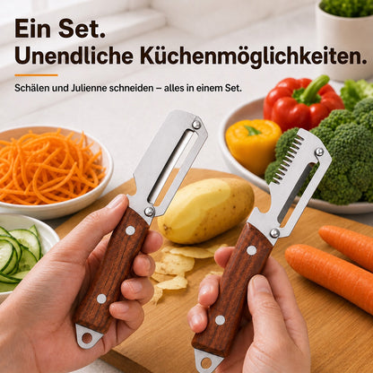 🔪🥔1 KAUFEN – 1 GRATIS ERHALTEN: Multifunktionaler Sparschäler 🍎🥕