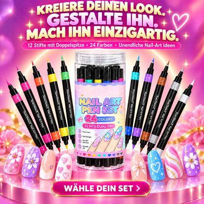 UPSELL💅24‑Farben Doppelseitige Nagelkunststifte – DIY-Maniküre-Zeichenset🎁