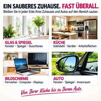 🪣Magic Reinigungstuch (5er-Pack) – Ohne Reiniger, Keine Streifen, Für Glas, Edelstahl & Bildschirme
