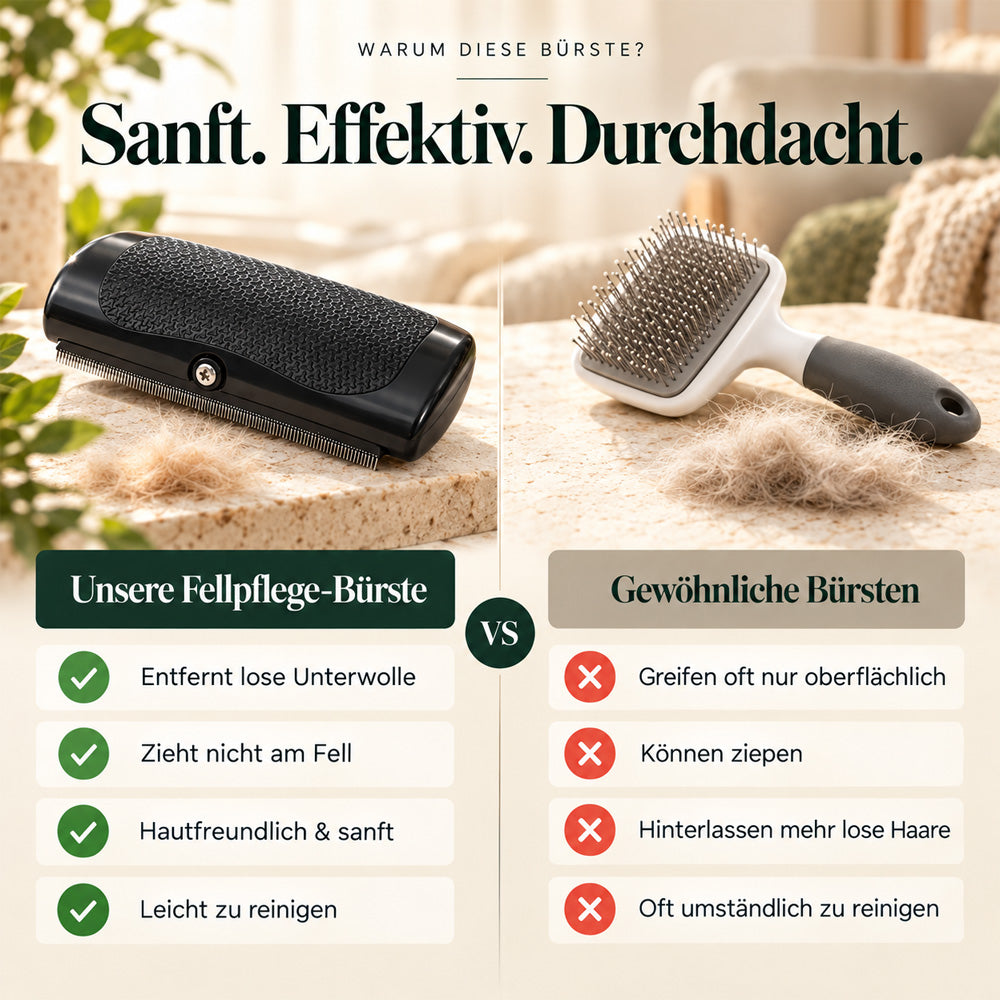 🐱🐶 Professionelle Fellpflege-Bürste für Hunde & Katzen – Sanft zur Haut, Rutschfester Griff & Maximale Haarentfernung