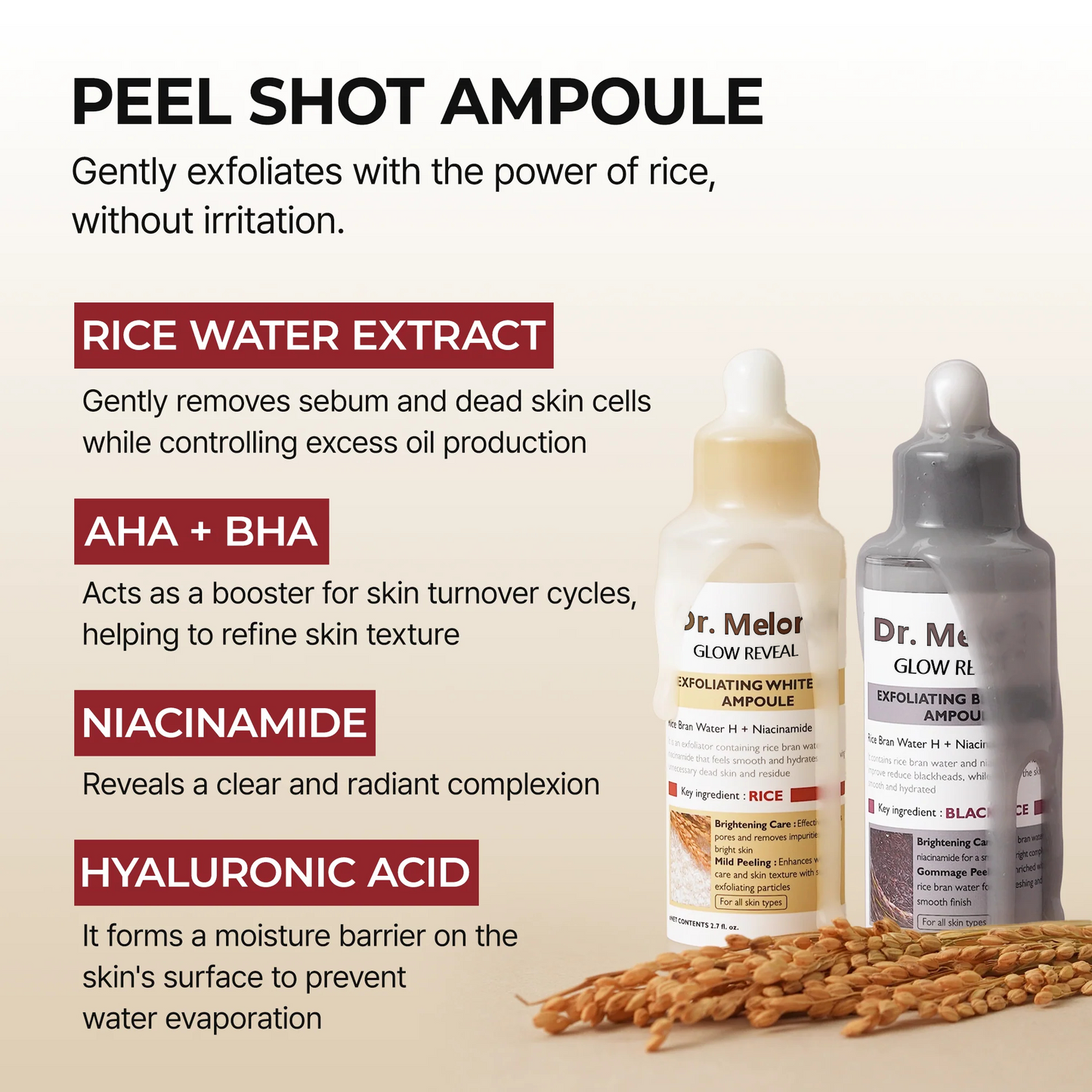 Final 3 Hours: 70% OFF🔥 Gentle Exfoliator Glow Rice Ampoule-Suitable for All Skin Types