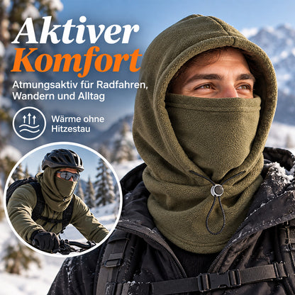 🔥 3-in-1 Thermo-Winterhaube – Mütze, Maske & Schal in einem | Weiches Fleece für warme Wintertage ❄️（Extra dick gefüttert）