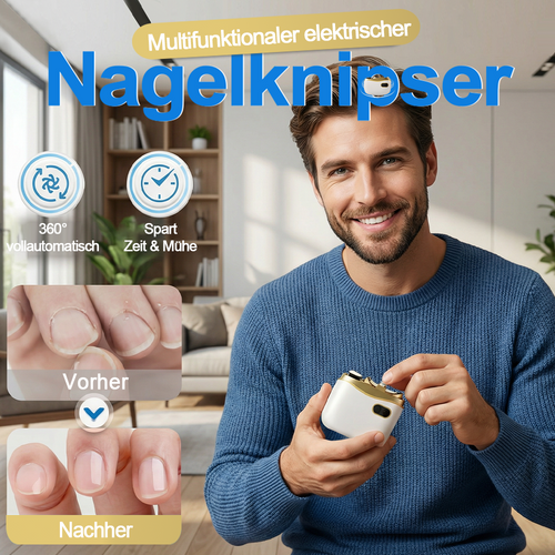 🏆  Neujahrs-Sonderangebot 🔥 55 % RABATT ⏳ 2-in-1 Elektrischer Nagelknipser & Polierer -Remifa®
