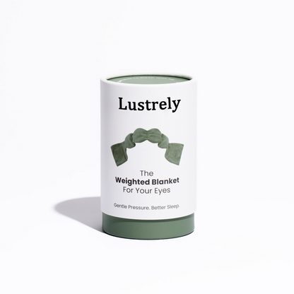 🔥Final 4 hours 50% OFF Black Friday | LUSTRELY Sleep Mask - The Weighted Blanket For Your Eyes, Calming Eyemask for Deep Sleep, Side-Sleeping Friendly, 100% Blackout, Patented Strap-Free Design