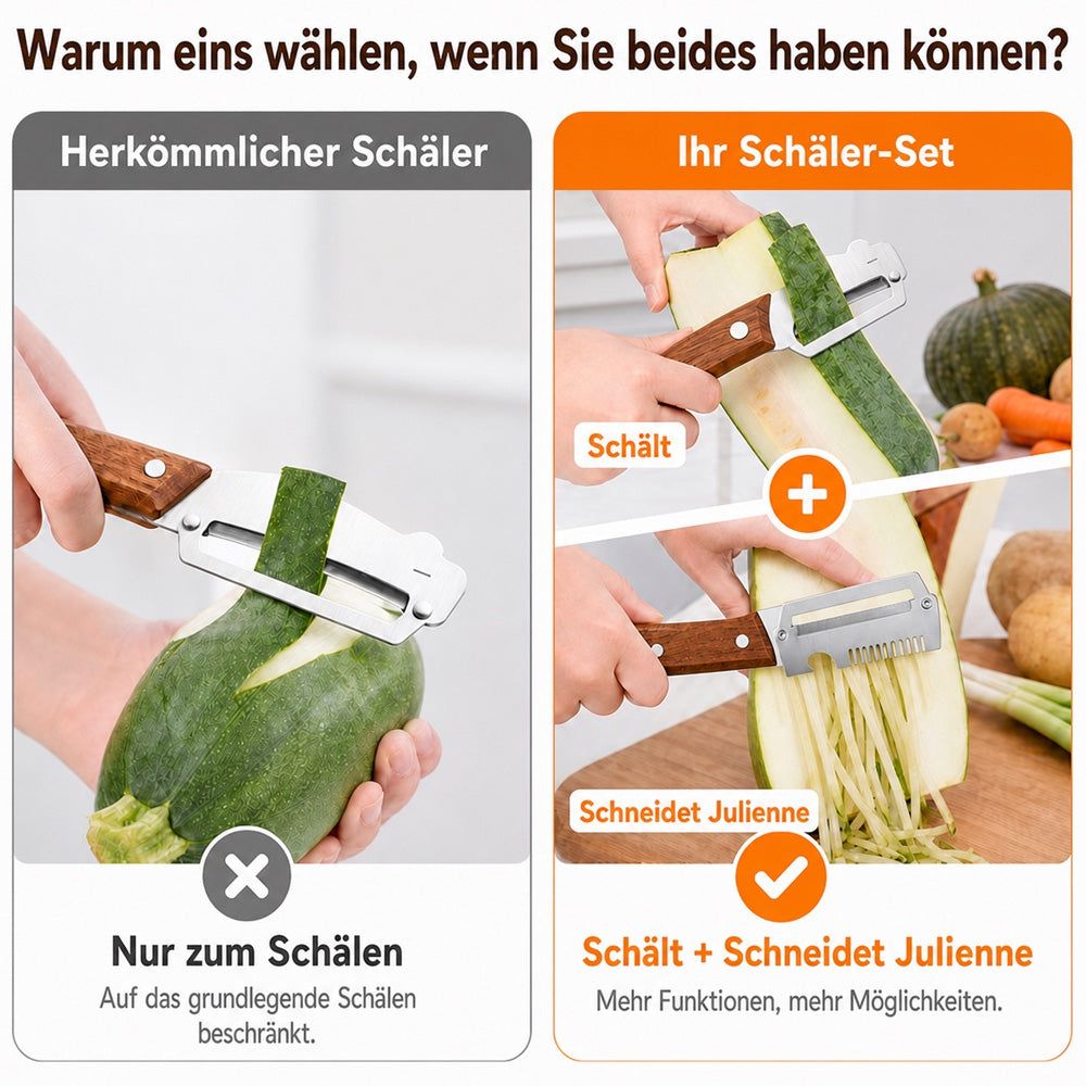 🔪🥔1 KAUFEN – 1 GRATIS ERHALTEN: Multifunktionaler Sparschäler 🍎🥕
