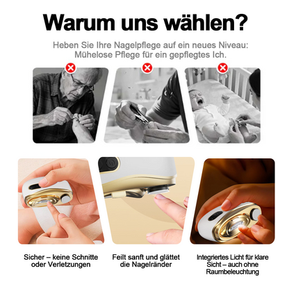 🏆  Neujahrs-Sonderangebot 🔥 55 % RABATT ⏳ 2-in-1 Elektrischer Nagelknipser & Polierer -Remifa®
