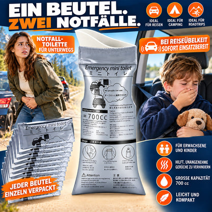 🚗 700-ml-Notfallbeutel für Urin & Erbrochenes | Schnell saugend und verschließbar – für Autofahrten, Camping & Reiseübelkeit 🤢