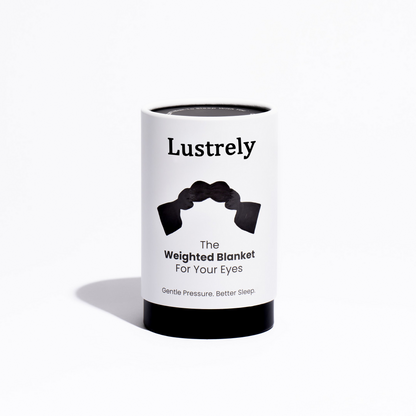 🔥Final 4 hours 50% OFF Black Friday | LUSTRELY Sleep Mask - The Weighted Blanket For Your Eyes, Calming Eyemask for Deep Sleep, Side-Sleeping Friendly, 100% Blackout, Patented Strap-Free Design