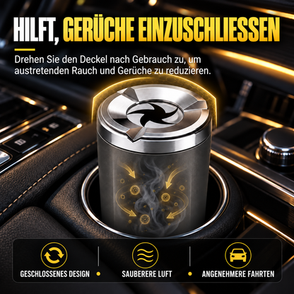 🚗 Drehbarer Auto-Aschenbecher mit Keramikeinsatz – Auslaufsicher, hitzebeständig & leicht zu reinigen