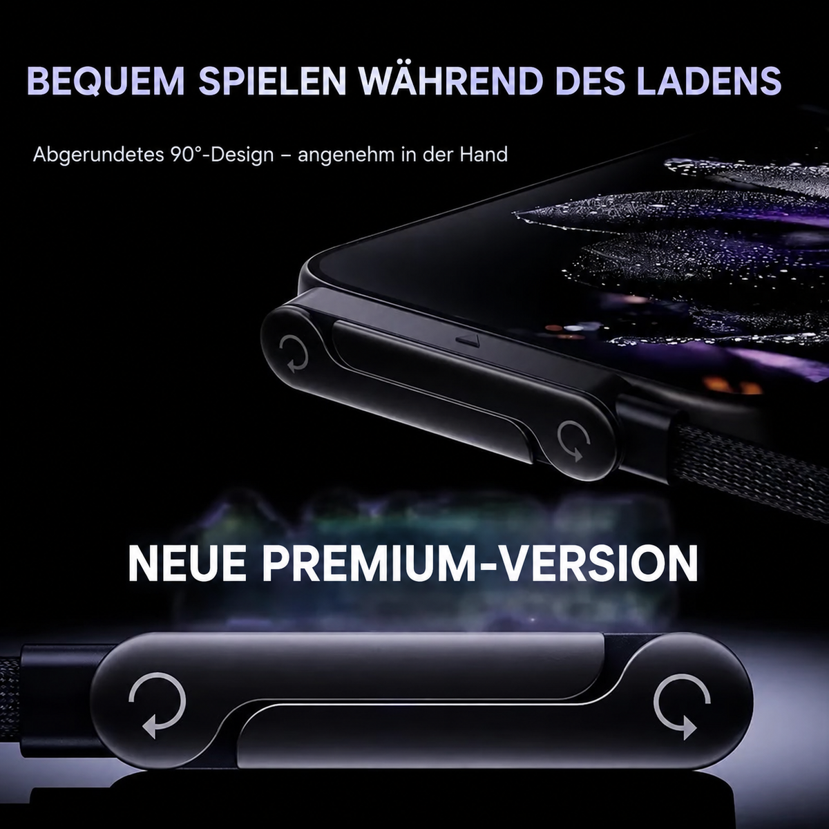 🔥Nur heute 57 % Rabatt – ⚡2-in-1 Unsichtbares Halter-Ladekabel – 240W Schnellladekabel mit integriertem Handyhalter
