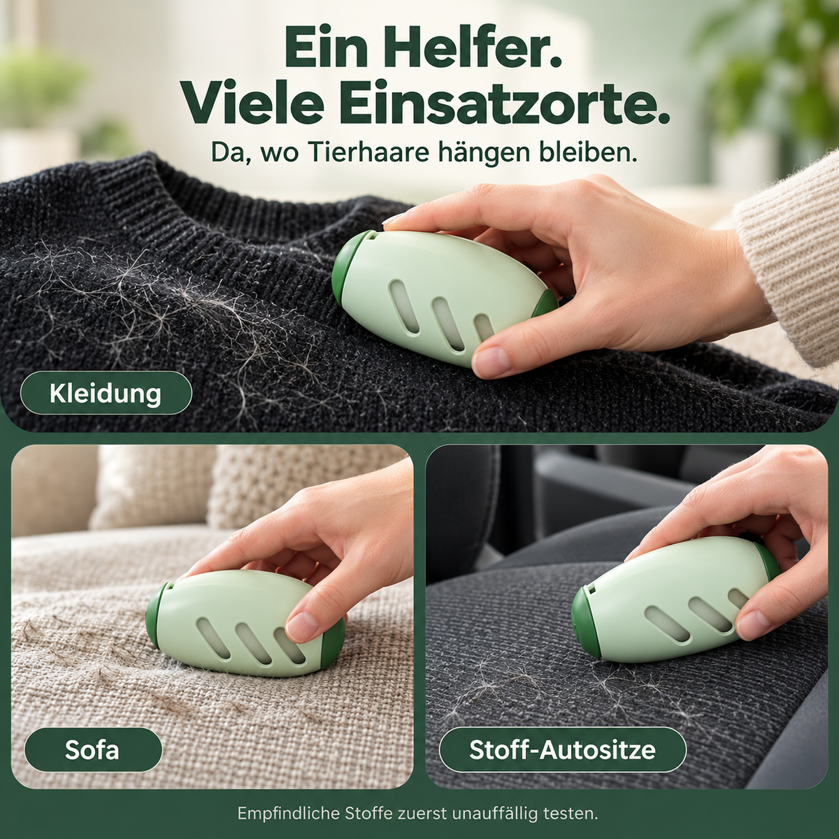 UPSELL 🐱🐶Wiederverwendbare Fusselrolle – Waschbarer Tierhaarentferner für Kleidung, Sofa & Teppiche