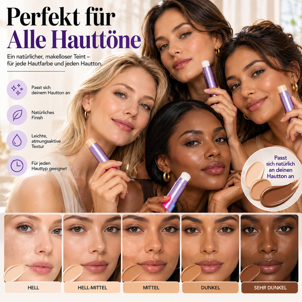Abdeckender Foundation-Stick – Kaschiert Augenringe, Fältchen, Rötungen & Altersflecken für einen makellosen Teint