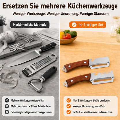 🔪🥔1 KAUFEN – 1 GRATIS ERHALTEN: Multifunktionaler Sparschäler 🍎🥕