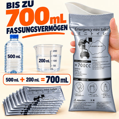 🚗 700-ml-Notfallbeutel für Urin & Erbrochenes | Schnell saugend und verschließbar – für Autofahrten, Camping & Reiseübelkeit 🤢