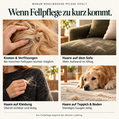 🐱🐶 Professionelle Fellpflege-Bürste für Hunde & Katzen – Sanft zur Haut, Rutschfester Griff & Maximale Haarentfernung