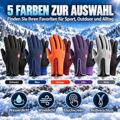 UPSELL ❄️ Touchscreen-Winterhandschuhe – Wind- & wasserdicht mit warmem Fleecefutter | Rutschfeste Handflächen & praktischer Reißverschluss | Ideal zum Radfahren, Skifahren & Wandern 🧤