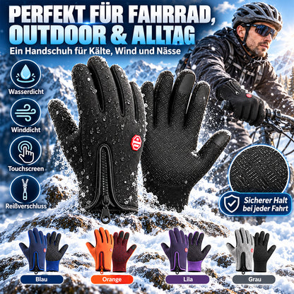 UPSELL ❄️ Touchscreen-Winterhandschuhe – Wind- & wasserdicht mit warmem Fleecefutter | Rutschfeste Handflächen & praktischer Reißverschluss | Ideal zum Radfahren, Skifahren & Wandern 🧤