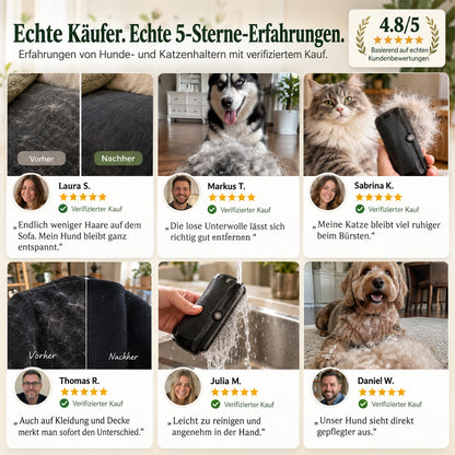 🐱🐶 Professionelle Fellpflege-Bürste für Hunde & Katzen – Sanft zur Haut, Rutschfester Griff & Maximale Haarentfernung