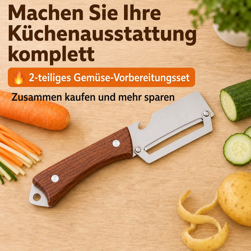 🔪🥔1 KAUFEN – 1 GRATIS ERHALTEN: Multifunktionaler Sparschäler 🍎🥕