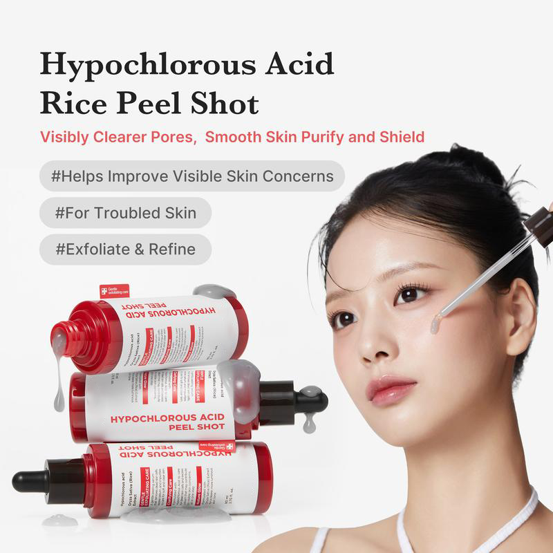 🧊Last 3 hours 60% off⏰: Hypochlorous Acid & Rice Extract Clarifying Duo:Gentle Exfoliating Serum for Face & Body to Refine Pores, Control Sebum & Smooth Skin