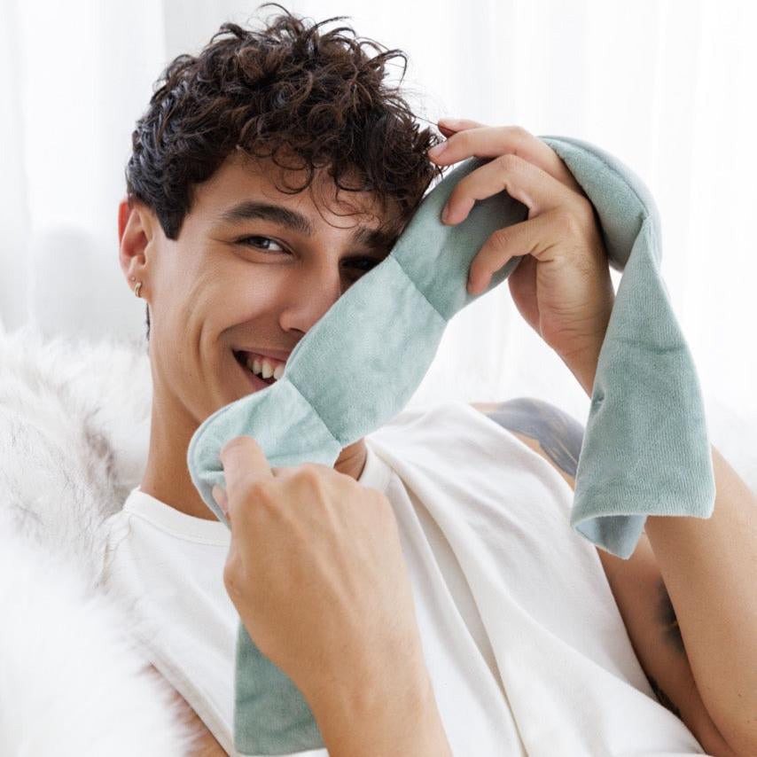 🔥Final 4 hours 50% OFF Black Friday | LUSTRELY Sleep Mask - The Weighted Blanket For Your Eyes, Calming Eyemask for Deep Sleep, Side-Sleeping Friendly, 100% Blackout, Patented Strap-Free Design