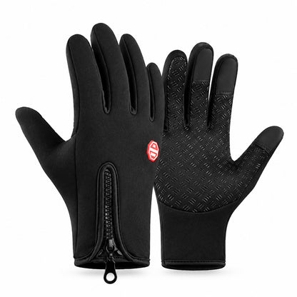 ❄️ Touchscreen-Winterhandschuhe – Wind- & wasserdicht mit warmem Fleecefutter | Rutschfeste Handflächen & praktischer Reißverschluss | Ideal zum Radfahren, Skifahren & Wandern 🧤