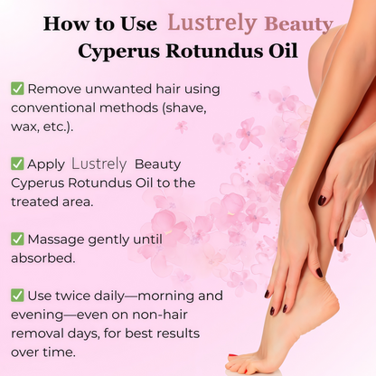🍒60% OFF Christmas Special Offer  | Lustrely Beauty Cyperus Rotundus Oil  for Natural Permanent Hair Reduction, Hair-Free, and Sensitive Skin Repair