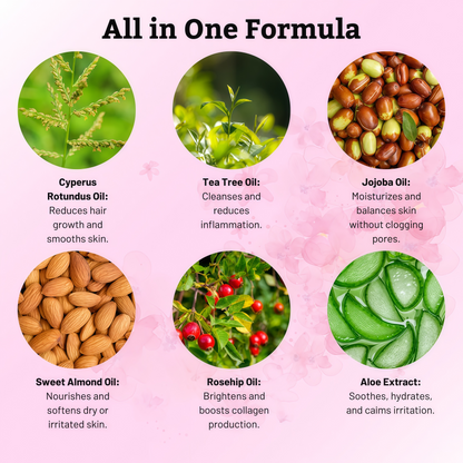 🍒60% OFF Christmas Special Offer  | Lustrely Beauty Cyperus Rotundus Oil  for Natural Permanent Hair Reduction, Hair-Free, and Sensitive Skin Repair